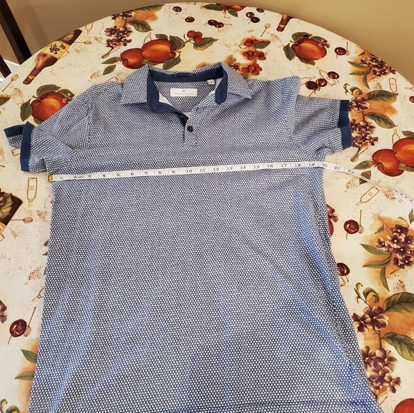Geometric Cotton Polo Shirt US Small - Toscana Firenze - Picture 8 of 10